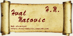 Hval Matović vizit kartica